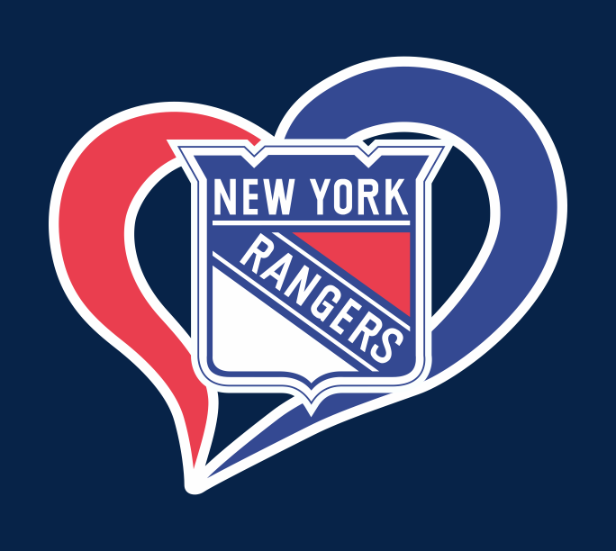 New York Rangers Heart Logo iron on paper